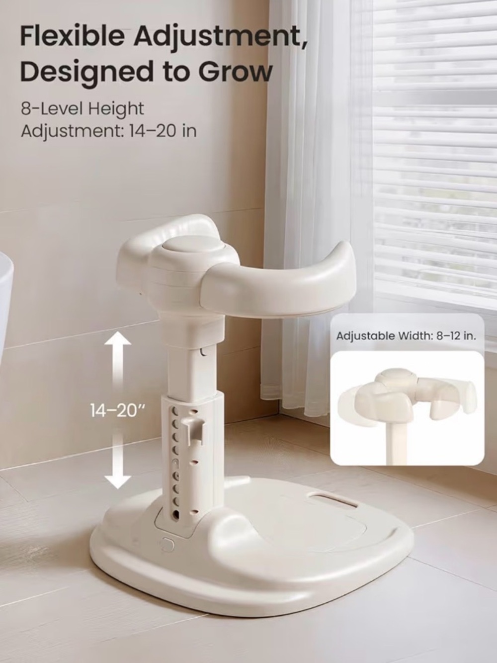 Baby Bath Stand Foldable Adjustable Shower Support Holder Infants Toddlers - Picture 5 of 6